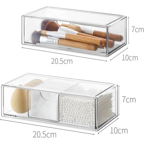 Rangement Sous Lit Transparent - 2 Boîtes Pliantes Anti-poussière 100x50x15 Cm - 6