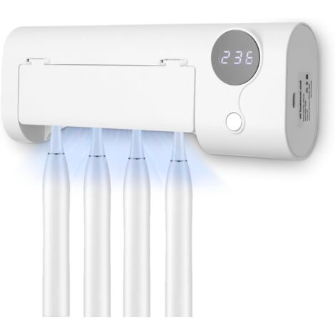 Porte-brosse mural UV – stérilise – recharge USB – sans perçage – accessoire bain (1/4)