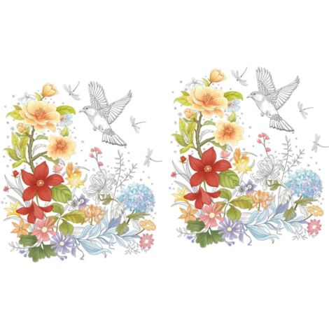 Autocollant Voiture Fleurs De Cerisier – Vinyle Réfléchissant Imperméable, 2 Tailles (11x10 Cm Ou 25x24 Cm)