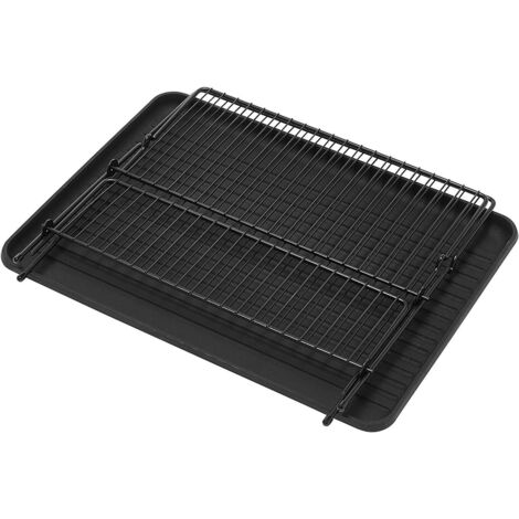 RELAX4LIFE Égouttoir à Vaisselle Extensible avec Porte-Couvert & Porte