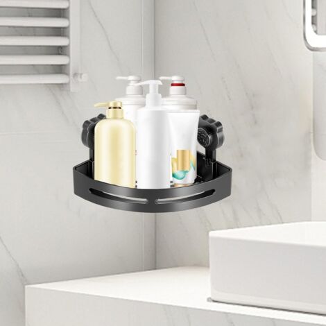 Étagère D'angle De Douche à Ventouses - Rangement Sans Perçage Pour Salle De Bain, Cuisine - Design Gain De Place