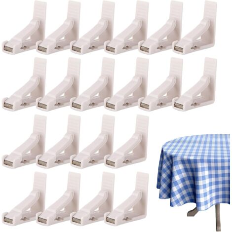 Lot de 20 pinces pour nappe de pique-nique, camping, dîner, restaurant, extérieur, anniversaire, Noël, fête de famille, mariage (1/5)