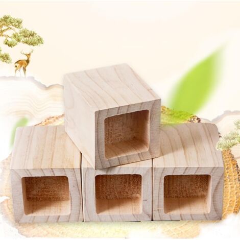 3 Rehausseurs En Bois Massif Empilables - Support De Présentation à 3 Niveaux - Pour Pâtisseries, Desserts, Parfums, Bijoux - Dimensions Variables (~24x11cm à 20x4.5cm) - 10
