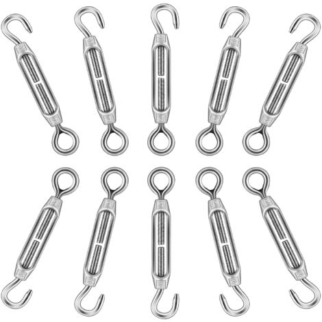 Lot De 10 Ridoirs Tendeurs Inox Pour Câbles 3/4/5 Mm