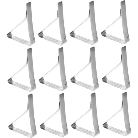12 pinces robustes nappe – clips maintien ferme – intérieur/extérieur – repas/événements – protection tissu – sécurisées (1/5)