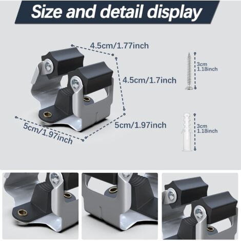 Lot De 3 Supports Muraux à Ventouse Pour Balais - Organiseur Pratique Pour Cuisine, Salle De Bain Et Garage