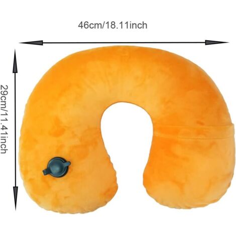 SUPRBIRD Coussin De Nuque Gonflable - Coussin De Voyage Compact - Appuie-tête égornomique - Avec Coussin De Soutien De La Nuque Doux Et Lavable - Pour Voyage, Avion, Train, Voiture, Bureau