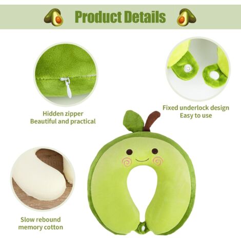 Oreiller De Voyage Pour Dormir En Avion - Mousse à Mémoire De Forme - Texture Léopard - Oreiller De