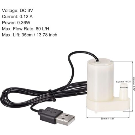 Mini Pompe à Eau DC Sourcing Map Micro Mini Eau Pompe DC 4.5V Mini Pompe à Eau DC Sourcing Map Micro Mini Eau Pompe DC 4.5V