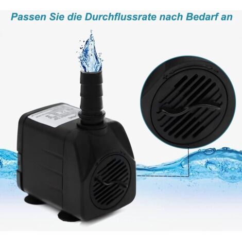 Pompe à Eau Aquarium 600L/H 10W Ultra Silencieuse - Mini Pompe Submersible Avec Câble 1.4m