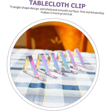 Clips En Acier Inoxydable Pour Nappe 4 Pièces - Pinces Antidérapantes Table Jusqu'à 6cm