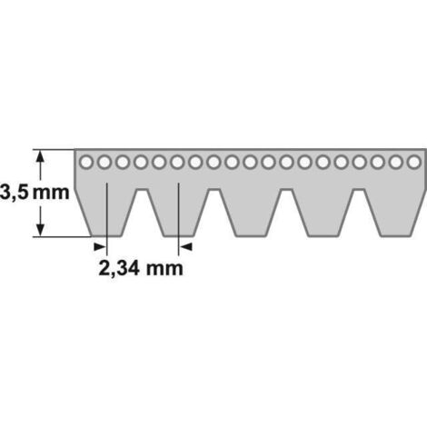 Courroie 4L17 Kevlar Trapézoïdale. 12,7 Mm X 432 Mm
