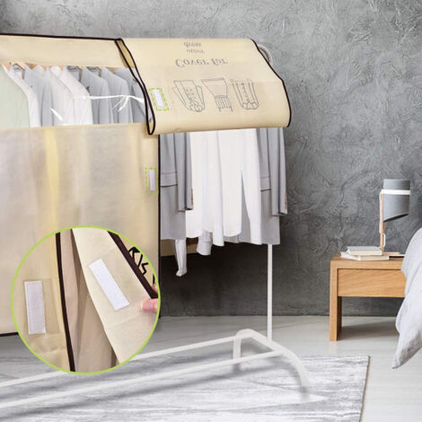 BLUEZY Housse Vêtements Penderie Anti-Mite 50x150x120cm - Protection Portant Avec Zip, Résistante Humidité Et Poussière