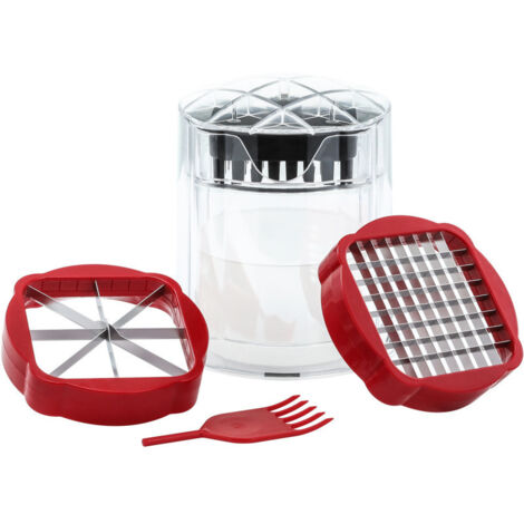 Coupe-frites, chips de pommes de terre avec 2 lames de coupe et 1 brosse, coupe-frites, coupe rapide, vide-pomme pour fruits, coupe-pommes de terre pour concombres et carottes, coupe-légumes, facile à