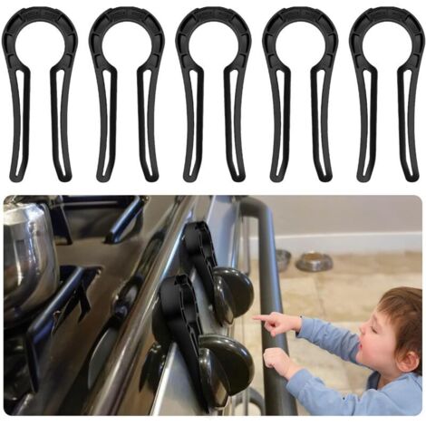 Couvre-boutons de cuisinière à gaz de sécurité pour enfants (lot de 5) (1/5)