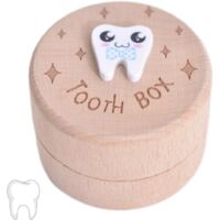 1 boîte à dents de lait motif dent pour garçons/filles – stockage et cadeau naissance