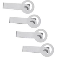 4 pinces triangle inox – clips antidérapants – plein air – dîners/mariages/pique-niques – fixation angulaire