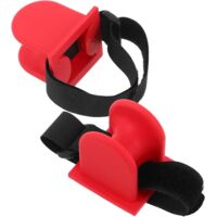 2 supports canne pêche en U rouge, fixation rambarde bateau, camping-car, mer.