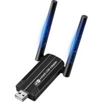 Clé WiFi 6E Puissante AX5400Mbps Adaptateur, USB 3.0 tri-Bande Dongle WiFi 2.4G / 5G / 6GHz, Compatible avec Windows 11/10107