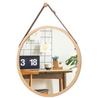 Miroir mural Ø45cm, Miroir Décoratif Miroir Maquillage Moderne Pour salle de bain, chambre à coucher, salon