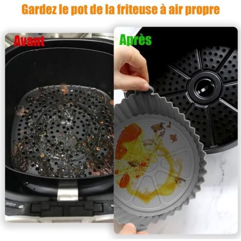 Molde De Silicona Para Freidora De Aire - 3 Cavidades, Antiadherente, Para Muffins, Huevos, Hamburguesas, Pudines (22.8x21.8x2 Cm)