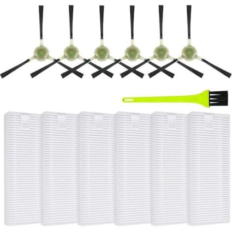 Accessoires Filtre pour Lefant M210P / M210 Pro, 6 Filtre Hepa 6 Brosses Latérales Robot Aspirateur Pièces de rechange