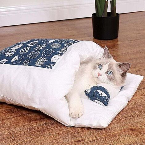 Saco De Dormir Para Gatos: Cama Crujiente Y Caliente Para Mascotas Pequeñas (50x40 Cm)