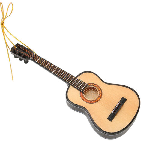 Instrumento Musical Modelo De Guitarra De Madera, Decoración De Casa De Munecas Con Estuche Y Soporte Casa De Munecas Instrumentos Musicales Violin En Miniatura Piano Trompeta Instrumento Musical Modelo De Guitarra De Madera, Decoración De Casa De Munecas Con Estuche Y Soporte Casa De Munecas Instrumentos Musicales Violin En Miniatura Piano Trompeta