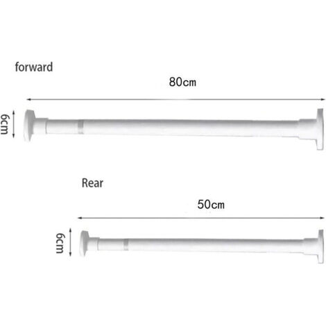 Barra De Ducha Telescópica Ekershop: Ajuste Fácil De 140 A 250 Cm, Aluminio Blanco, Sin Taladros