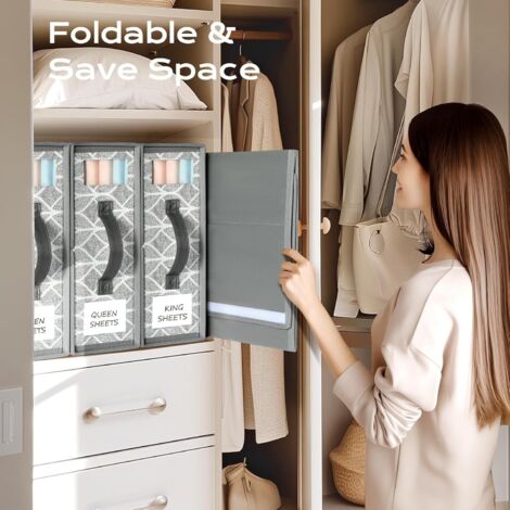 Lot De 4 Organisateurs De Draps Et Parures De Lit – Boîtes De