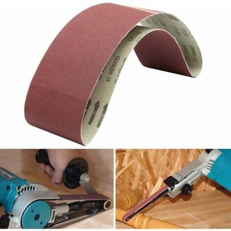 Lot De 5 Bandes Abrasives 100x920 Grain 100 - Ponceuse à Bande Oxyde D'Aluminium