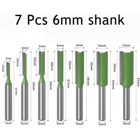 Set Fraises Droites Bois 7 Fraises Droites Pour Défonceuse Bebochoi - Carbure Tungstène YG8 | Pour Bois & Travail Précision Tige 6mm Compatible Set Fraises Droites Bois 7 Fraises Droites Pour Défonceuse Bebochoi - Carbure Tungstène YG8 | Pour Bois & Travail Précision Tige 6mm Compatible