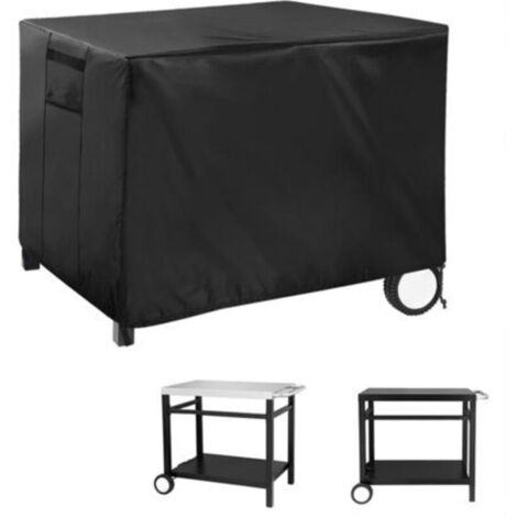 Housse de chariot de salle à manger d'extérieur imperméable et robuste avec cordon de serrage – Protection pour barbecue et four à pizza (140 x 61 x 81 cm) – Durable et Housse de chariot de salle à manger d'extérieur imperméable et robuste avec cordon de serrage – Protection pour barbecue et four à pizza (140 x 61 x 81 cm) – Durable et
