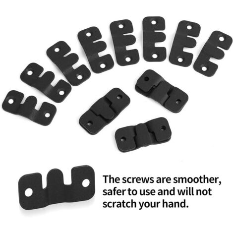 10 Paires Support Montage Encastré Dissimulé, Fixation Murale Supports ...