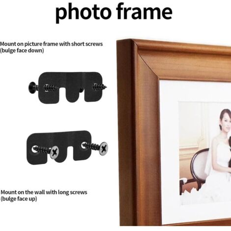 10 Paires Support Montage Encastré Dissimulé, Fixation Murale Supports ...