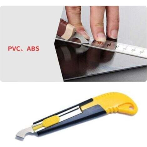 2 Cutters Coupe Verre Synthétique Plexiglas + 20 Lames De Rechange - Outil Précis Jaune