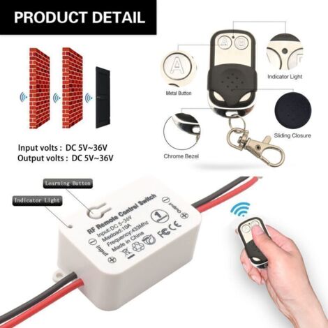 Récepteur Sans Fil Mengshen M90 - Interrupteur Lumière Intelligent, Installation Facile, Portée 100m Intérieur