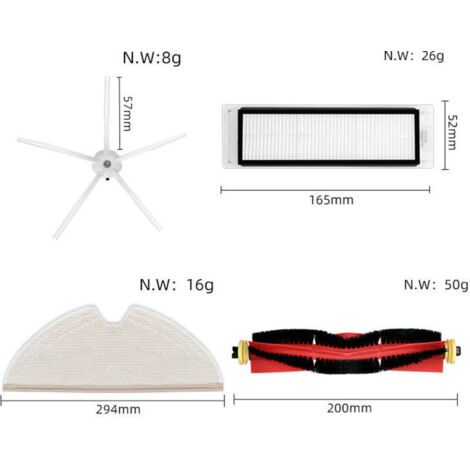 Filtre à Brosse latérale pour aspirateur Xiaomi Roborock S5 Max S6 MaxV S6 Pure T6 avec Accessoires 1 Rouleau Brosse, 3 filtres, 5 balais, 6 brosses latérales 4 noyaux d'eau Filtre à Brosse latérale pour aspirateur Xiaomi Roborock S5 Max S6 MaxV S6 Pure T6 avec Accessoires 1 Rouleau Brosse, 3 filtres, 5 balais, 6 brosses latérales 4 noyaux d'eau