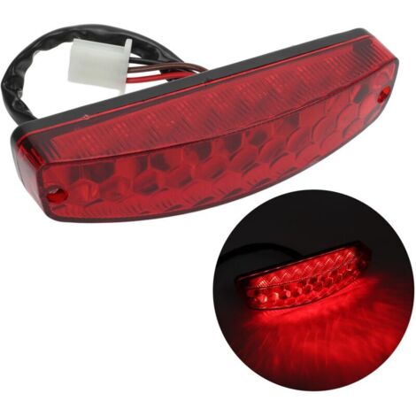 Feu Arrière Moto LED Tricolor - Stop Clignotant Réflecteur Pour Gy6 50cc Scooters