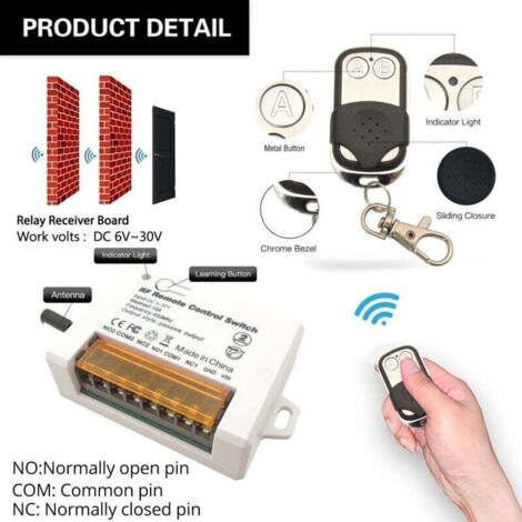 Interrupteur Sans Fil AC85-265V, Interrupteur De Télécommande Sans Fil Ac85 265v Interrupteur De Telecommande Sans Fil Aucun Cablage Requis Un Interrupteur Deux Controleurs 96007937