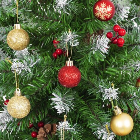 Uten 50pcs Boules Dorées de Noël Belles à Suspendre pour Arbres de Noël, Fêtes, Mariages, Décorations, 4 cm