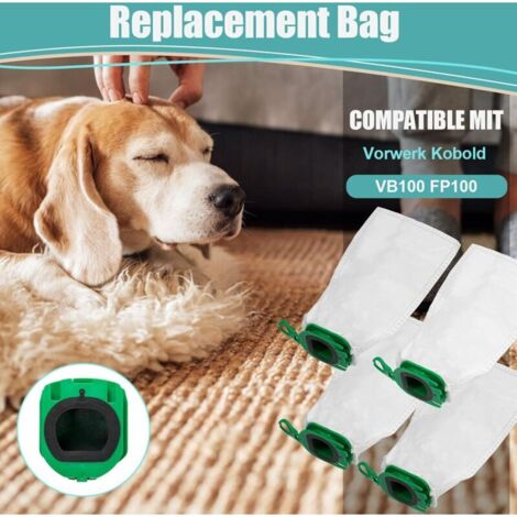 12 Sacs Aspirateur Compatibles Vorwerk Kobold VB100 VB100 FP100 FP100 - Sacs Poussière Haute Qualité