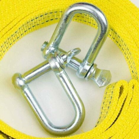 SWANEW Sangle De Remorquage Haute Résistance Corde De Remorquage Nylon Haute Résistance Et Fer Forge Capacite De 8 Tonnes Et Longueur De 5 M 87374190 SWANEW Sangle De Remorquage Haute Résistance Corde De Remorquage Nylon Haute Résistance Et Fer Forge Capacite De 8 Tonnes Et Longueur De 5 M 87374190
