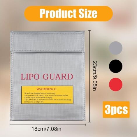 Lipo Batterie Sac,LiPo Guard Sac de Protection Incendie pour Batterie RC Anti-déflagrant Résistant Safe Charge Protecion pour Piles Valeur Documents Bijoux 18 * 23CM Gris Lipo Batterie Sac,LiPo Guard Sac de Protection Incendie pour Batterie RC Anti-déflagrant Résistant Safe Charge Protecion pour Piles Valeur Documents Bijoux 18 * 23CM Gris