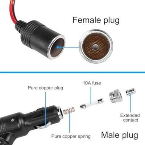 Double Prise Allume-Cigare 12V-24V à Montage En Surface – Pour Voiture, Moto, Bateau, Imperméable Et Robuste