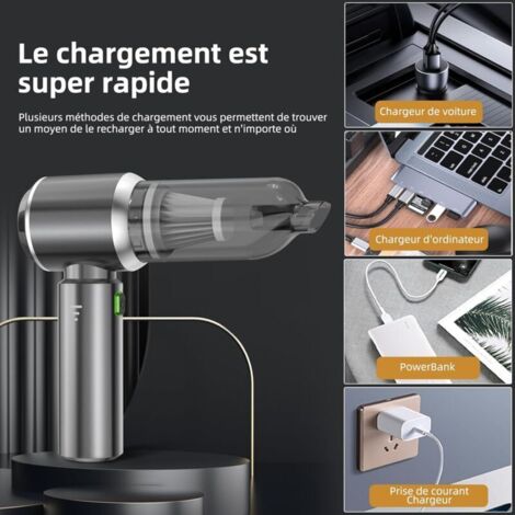 Aspirateur à Main 4-en-1 25000Pa - Aspirateur Voiture Sans Fil Avec Vidage Automatique Et Batterie 6000mAh
