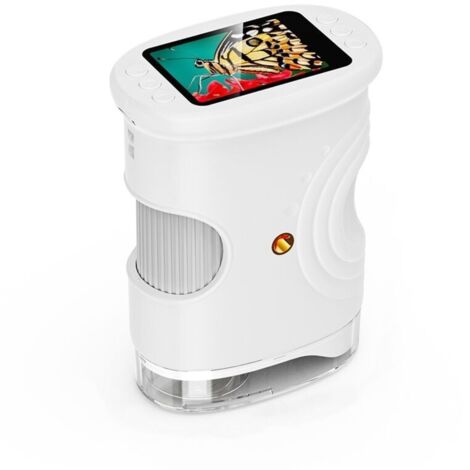 Microscope Enfant Portable Outact Microscope Portable Pour Enfants - Grossissement 1000x Avec écran LED - Jouet éducatif Scientifique Cadeau Anniversaire 3-12 Ans