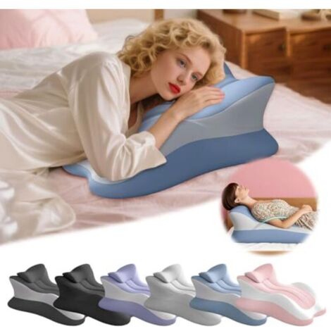 Otufan Traversin Demi-Lune Oreiller Soutien Lombaire Mousse Mémoire De Forme - Confort Chevilles Et Jambes