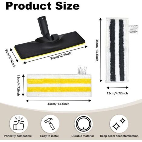 Set Suceur De Sol EasyFix Kärcher + Serpillère Microfibre - Accessoire Nettoyeur Vapeur Original