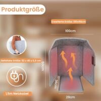 Panneau Chauffant Infrarouge Pliable - Chauffage D'appoint Réglable Avec Minuterie Pour Bureau Ou Pièce